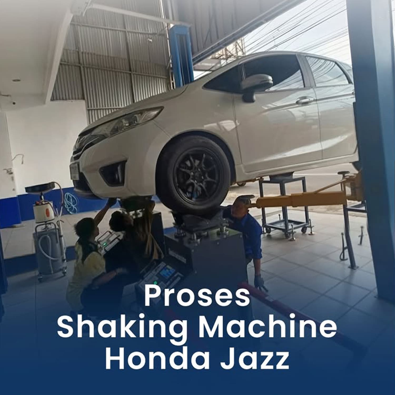 cek kaki kaki honda jazz dengan shaking machine