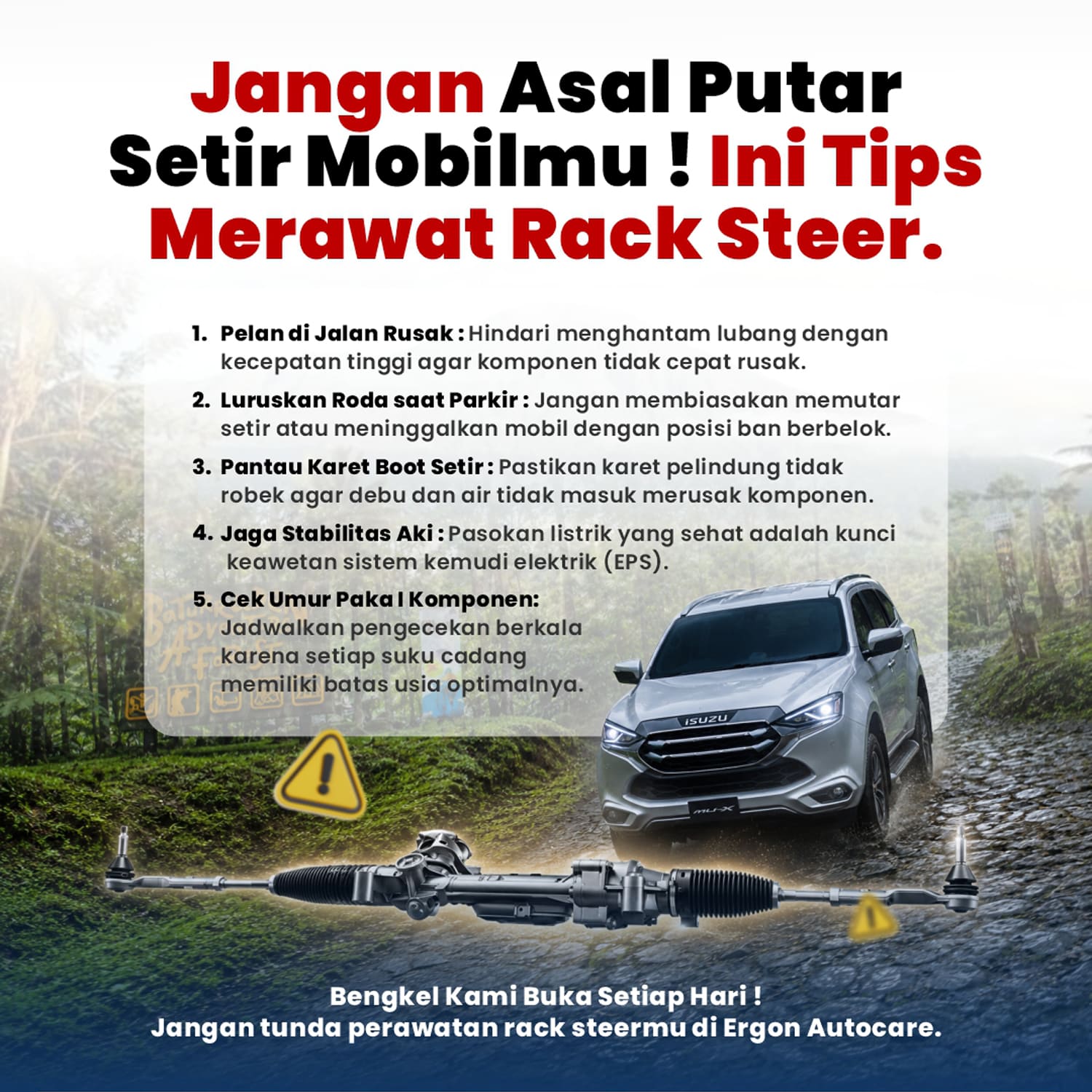 tips merawat rack steer